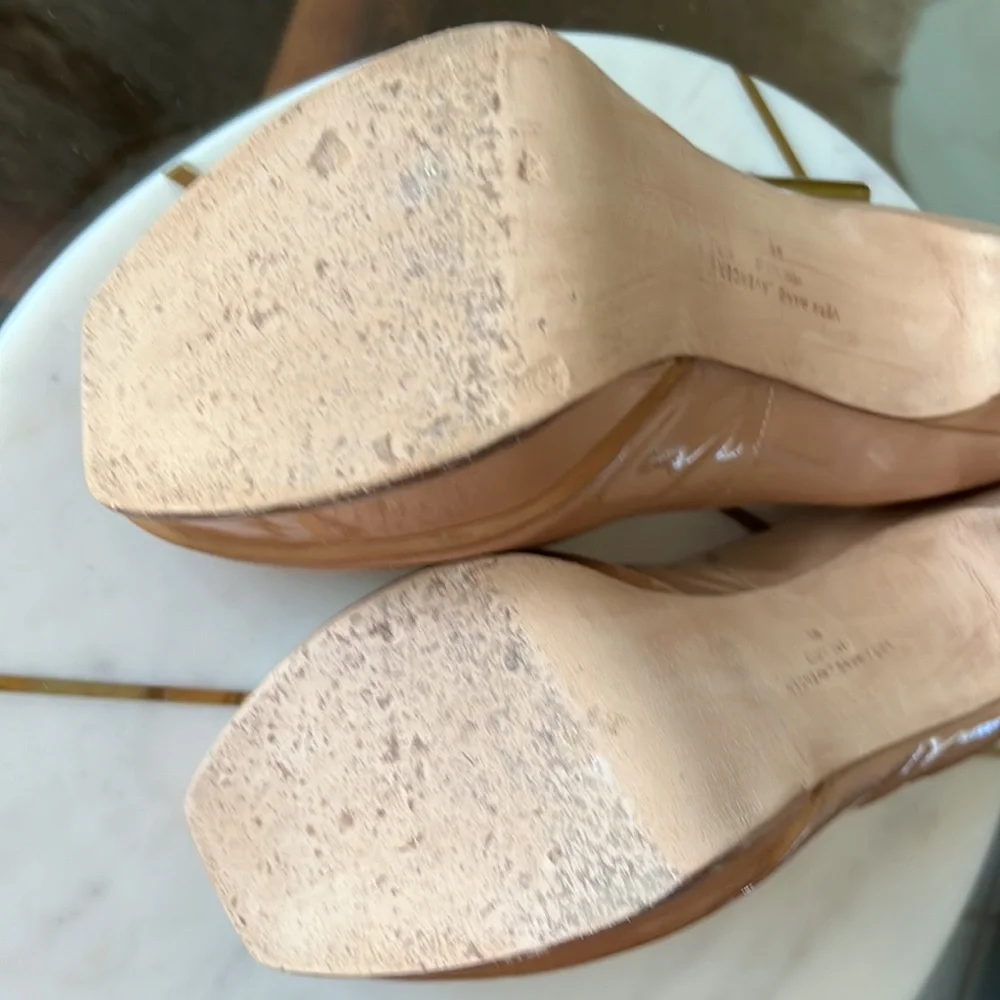 Vera Wang Lavender patent leather platforms